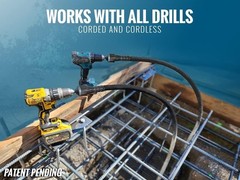 TEMCo Drill-Powered Concrete Vibrator – 5-Foot Length for Effective Vibration