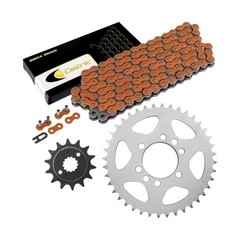 Caltric Orange Drive Chain And Sprockets Kit Compatible with Kawasaki Kfx400 …