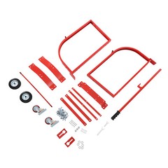 Drum Cradle With 4 Wheels, 55Gal Drum Cradle, 600lbs ,Red for Workshop&Factory