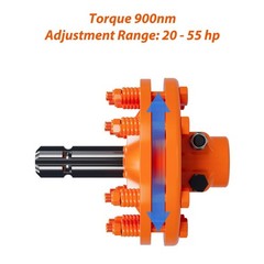 For Tractor PTO Slip Shafts, 1 3/8″ 6 Spline Smooth Round Ends Clutch