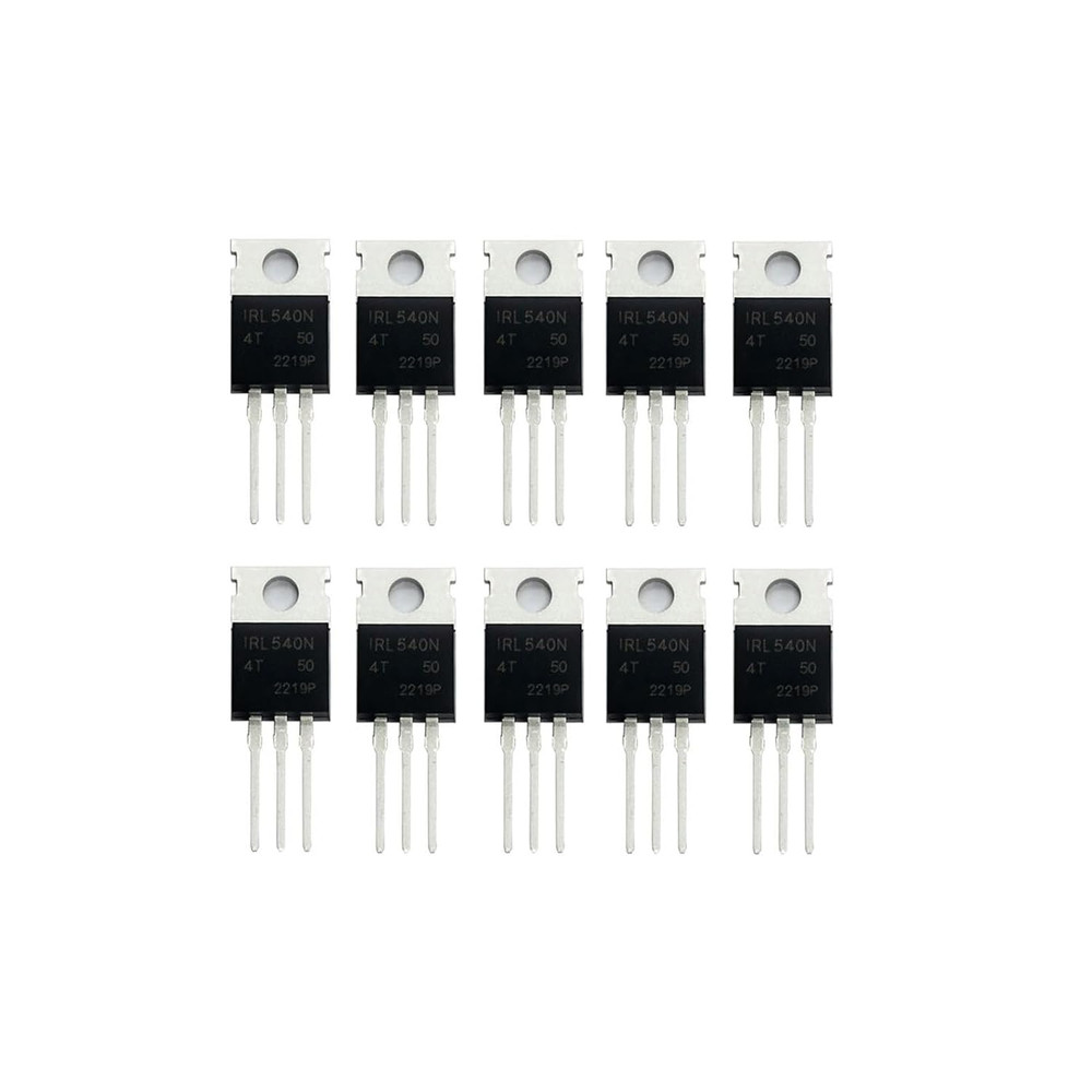10Pcs IRL540N TO-220 Power Transistor MOSFET N-Channel 100V 33A 130W IRL540NPBF