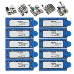 Dental Orthodontic Metal Brackets MIM Mini Braces Roth MBT 022 018 345 Hooks 5-5