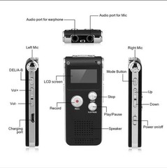 Paranormal Ghost Hunting Equipment Digital EVP Voice Activated Recorder 8GB