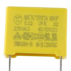 10Pack Safety Capacitors Polypropylene Film 0.22uF 275VAC X2 MKP