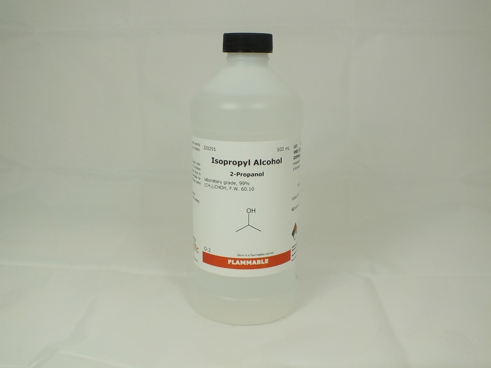 Isopropyl Alcohol, 99%, laboratory grade, 500 ml