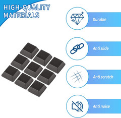 64 Pcs Adhesive Rubber Feet for Electronics, Rubber Bumpers Self Adhesive