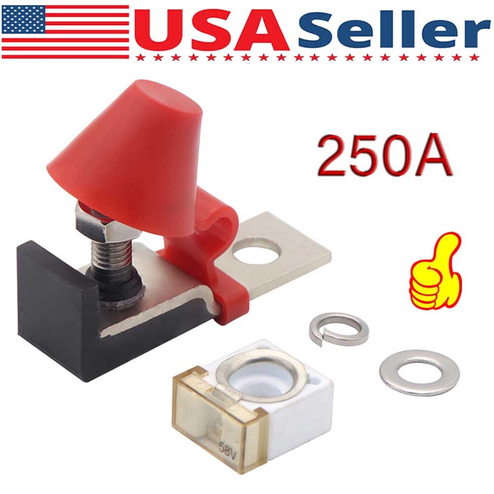 1 set 250A DC58V Terminal Fuse Block Kit Fuse Max Voltage for Car Marine Boat RV