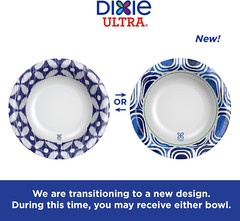 Dixie Ultra, Large Paper Bowls, 20 Oz, 56 Count, Microwave Safe, Compostable, Di