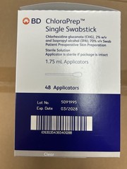 BD Chloraprep 1.75 ml Swabstick Ref# 930100 *Sterile* Box Of 48. Free Shipping
