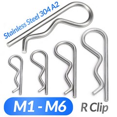 R Clip Stainless Steel 304 A2 Beta Pins 1mm 1.2mm 1.5mm 2mm 2.5mm 3mm 4mm – 6mm