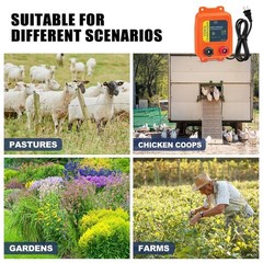 Plug-In Electric Fence Charger – 8 Acres Coverage for Dogs, Livestock & More