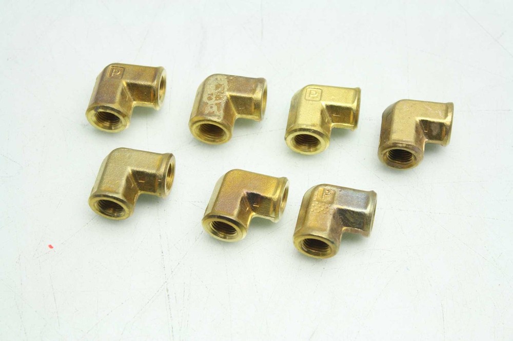 7 New Parker 2-2 FE-B CPI Female Elbows / 1/8″ FNPT to 1/8″ FNPT / Brass