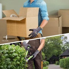 Comfortable Seamless Knit Nylon Gloves – Water-Repellent & 6 Pairs Included
