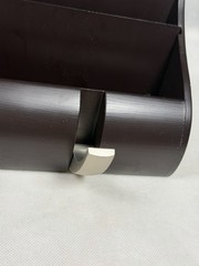 Dark Brown Desk Organizer Lightly Used Office supply Caddy. ￼