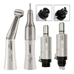 Dental Low Speed Handpiece Kit Contra Angle/Straight Push Button B2/M4 Air Motor