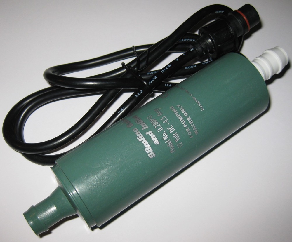Rule iL280PG In-Line Submersible Water Pump – 12 V DC – 280 GPH – 1080LPH 14PSI