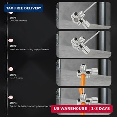 2Pcs BPV-31 Piercing Valve Kits, Piercing Valve for AC System 1/4,5/16,3/8 Pipes