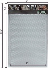 Yens® 500 #000 4×8 Poly Bubble Padded Envelopes Mailers Inner 4×7 500PM000