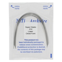 Dental Orthodontic Elastic Niti Arch Wire Round Ovoid 012 014 016 18 Upper Lower