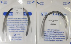 50Packs Dental Orthodontic Arch Wire Thermal Activated Round Niti Ovoid Form