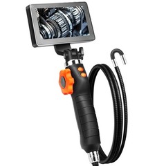Borescope Endoscope Two-Way 180° Articulating 5″ IPS 8X Zoom 6.4mm Lens