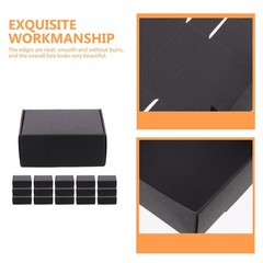 20Pcs Black Mailing Packing Boxes with Compressive Resistance and Clear Design