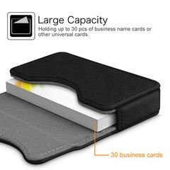 Business Card Holder Name Card Wallet Case Organizer with Magnetic Closure-Black