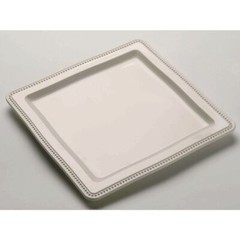 Elite Venetian Square Plate White 13″L x 13″W x 3/4″H, 40755