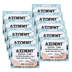 US Dental Tubo Bucal de Ortodoncia 1er Molar Unir MBT 022 No Convertible AZDENT