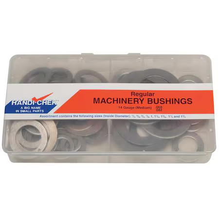 Regular 14 Gauge Machinery Bushing Assortment, Steel, Black Oxide Finish, 91