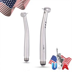 Dental LED E-generator Fiber Optic High Speed Handpiece Turbine 4 Holes