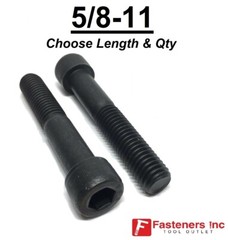 5/8-11 Socket Head Cap Screws Allen Black Oxide 12.9 (CHOOSE LENGTH & QTY)