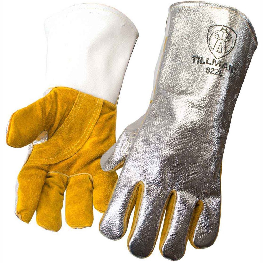 Tillman 822 14″ ACK Aluminized Carbon ® & Cowhide Gloves Wool Liner, Large