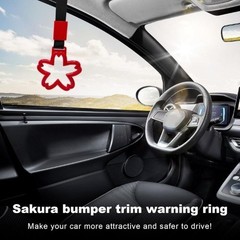 Sakura Shaped Car Handle Rings, Cherry Blossom Drift Charm Hand Str Color: Red
