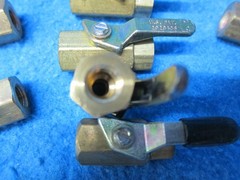 1/8″ X 1/8″ FNPT Brass Mini Ball Valves, One lot of ten valves.