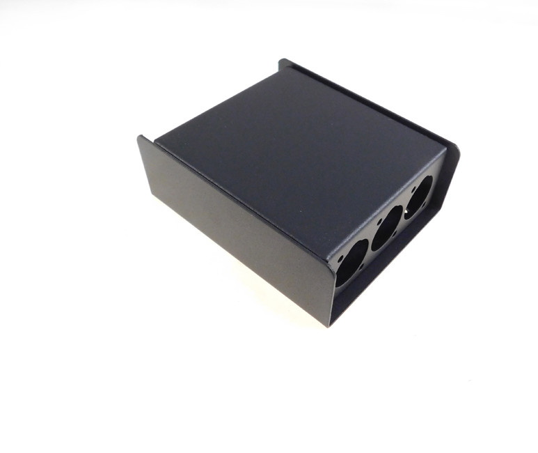Steel Project Box 4 1/2″ x 3-3/4″ Punched for 3 “D” XLR’s & 1 DB25 Connector