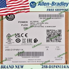 New Sealed AB 25B-D1P4N114/A PowerFlex 525 0.4kW (0.5Hp) AC Drive Free Ship US