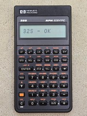 HP Hewlett Packard 32S RPN Scientific Calculator, case, made in USA, works great
