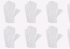 6 Pairs White Cotton Gloves for Dry Hands Eczema Moisturizing