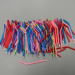 Dental Air Water Syringe Disposable Spray Tips Triple Nozzles Tubes Mixed Color
