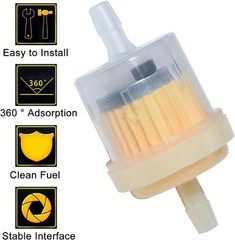 3/16 Inch Magnetic Inline Fuel Filters for Motorcycle, ATV, Quad, Go Kart, Small