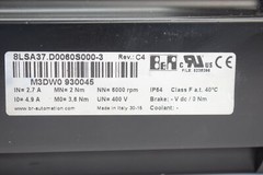 B&R Synchronous Motor 8LSA37.D0060S000-3 Rev C4 inc Gearbox 8GP70-070-005R2L3