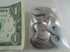 100 Pcs Steel Shim/Spacer Washers .707″ OD x .314″ ID x .010″ Thick Valving Disc