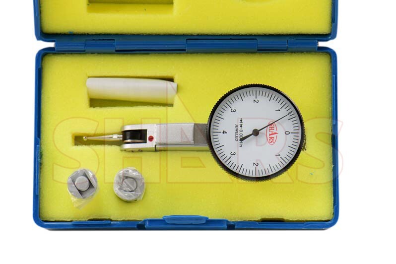 SHARS 0.008″ Dial Test Indicator 0.0001″ Accuracy White Face 0-4-0 NEW !]