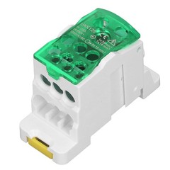 Ukk125 Din Rail Distribution Box Rise Card Slot C45 690V 125A Green Box