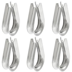 24Pcs M6 Stainless Steel Thimbles, Wire Rope Cable Thimbles Rigging for 1/4 Inch