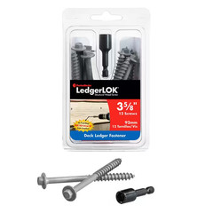 Ledgerlok Structural Ledger Board Screws – 3-5/8 Inch Wood Screws with Hex Head