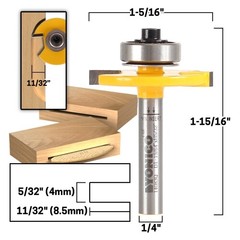 4mm Height X 8.5mm Depth Slot Cutter Router Bit – 1/4″ Shank – Yonico 14083q