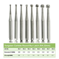 WAVE Dental Carbide Latch Burs Long Round Ball RA SURG Bur Contra Angle 22/26mm