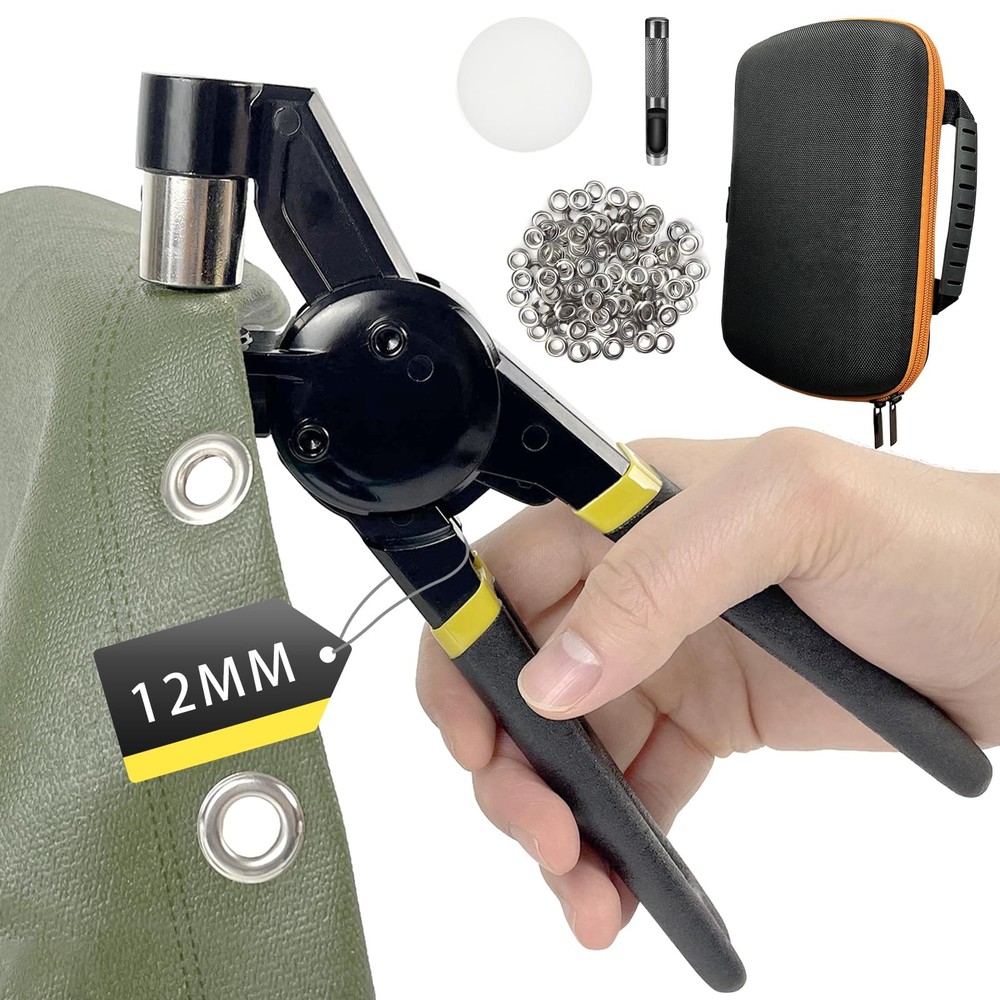 Handheld 1/2 Inch 12mm Manual Grommet Press Machine Eyelet Kit With Bag